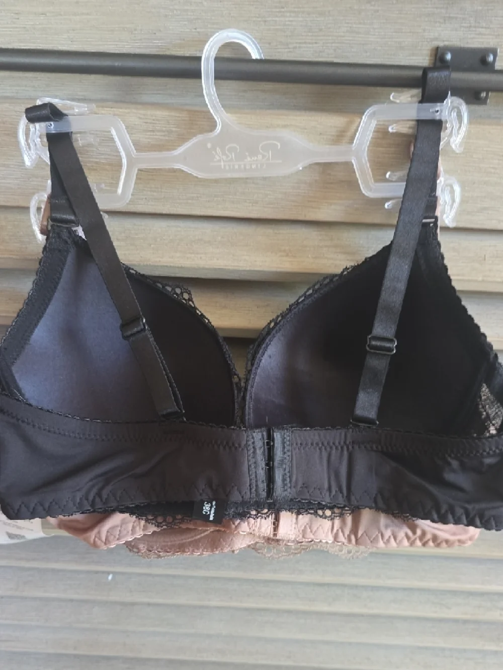 Rene Rofe Two-Tone Lace Underwire Bra - Brown & Black - Picture 8 of 13